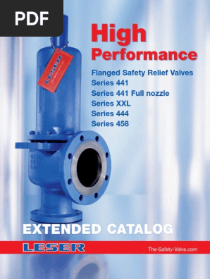 LESER-Safety-Relief-Valve-High Performance Extended Catalog en 07 2016 | PDF  | Valve | Steam