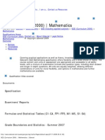 GCE (Curriculum 2000) - Mathematics - Edexcel