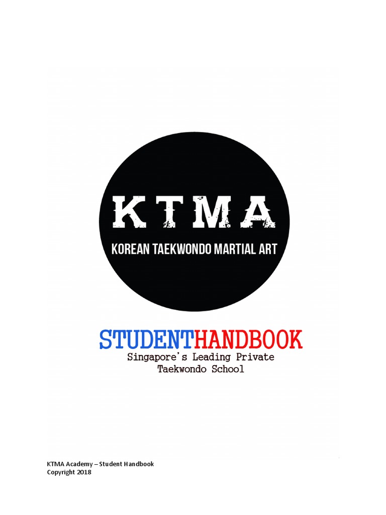 KTMA Academy - Student Handbook | PDF | Taekwondo