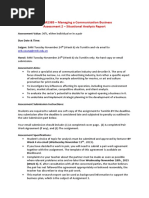 COMM2385 - Managing A Communication Business Assessment 2 - Situational Analysis Report