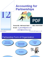 Accounting For Partnerships: Powerd By: Ma7moud Sala7 Mob:0104118340 E-Mail
