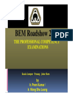 BEM Roadshow 2014: The Professional Competency Examinations