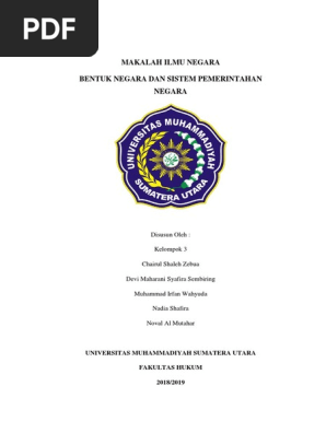 Makalah Bentuk Negara Dan Sistem Pemerintahan Docx
