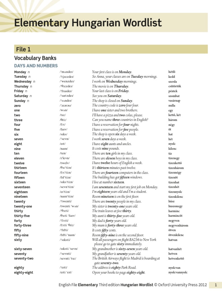 New English File Elementary Wordlist Pdf