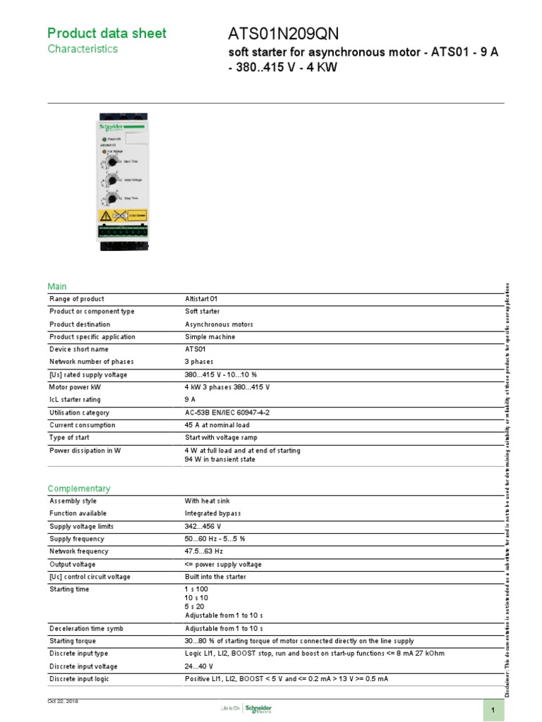 Altistart 01 - ATS01N209QN | PDF | Electromagnetic Compatibility ...