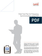Field Test Plan For Frequency Synchronization Using PTP