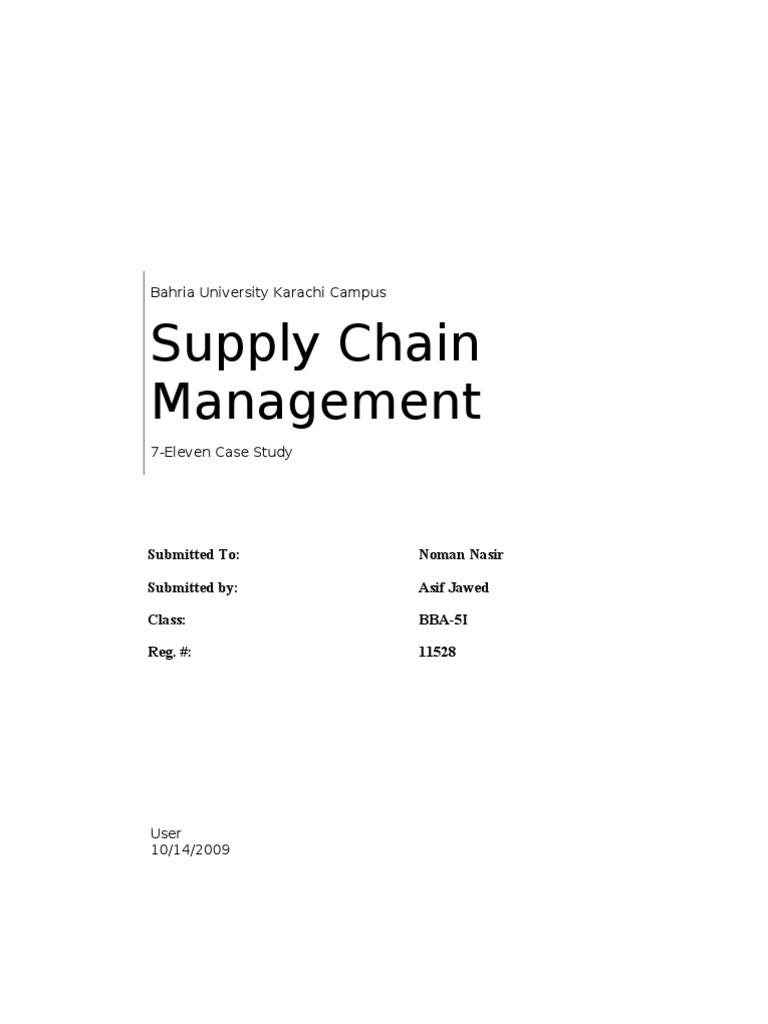 SCM Assignment | PDF | Retail | Supply Chain
