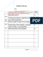 Fieldwork Time Log