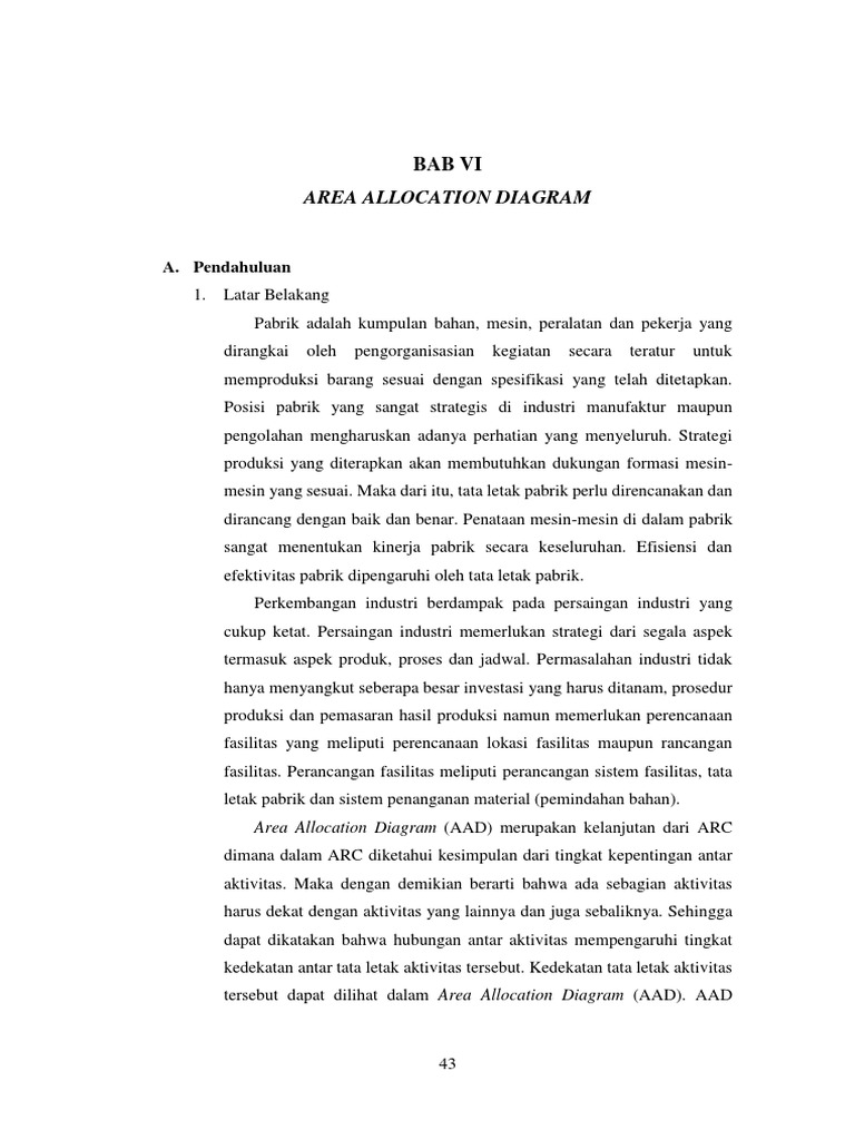 BAB VI - Area Allocation Diagram | PDF