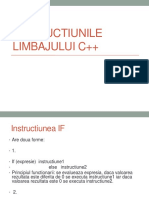 Instructiunile Limbajului C++