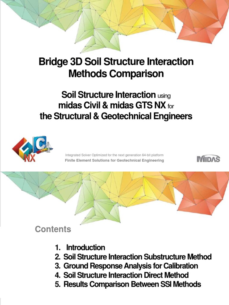 Bridge 3D Soil Structure Interaction Method Comparison | PDF | Solid ...