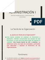 Teoría de Las Organizaciones y La Administración de Las Empresas