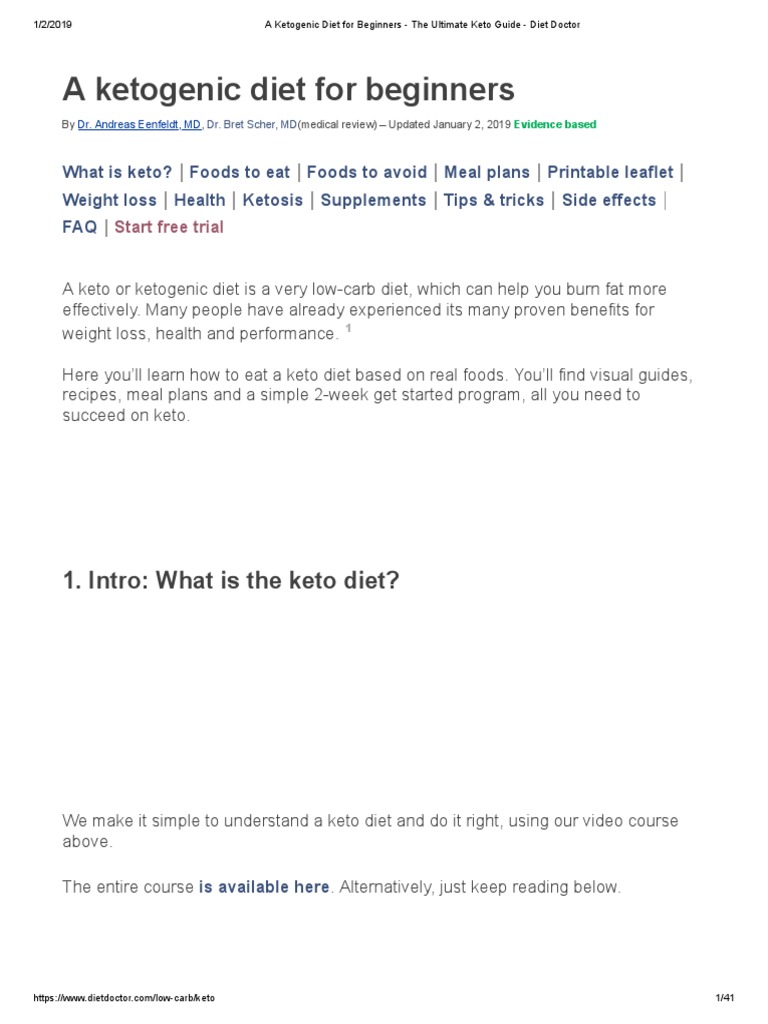A Ketogenic Diet For Beginners - The Ultimate Keto Guide - Diet Doctor ...