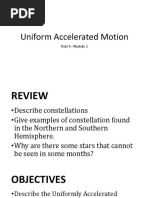 Uniform Accelerated Motion - Lesson