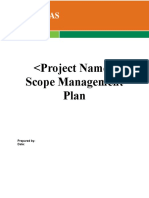 Scope Management Plan Template With Instructions