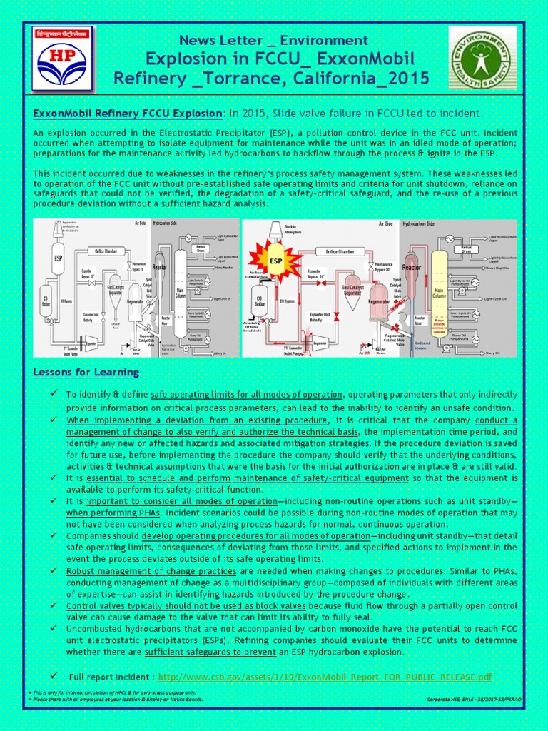 Explosion at Refinery | Download Free PDF | Hazards | Safety