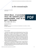 Sobre Beck - A Sociedade de Risco. No Caminho Para Outra Modernidade, Trad. de Alemão Por L. Bernardi