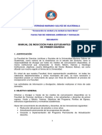 Manual Induccion Estudiantes Docentes Primer Ingreso 2012 PDF