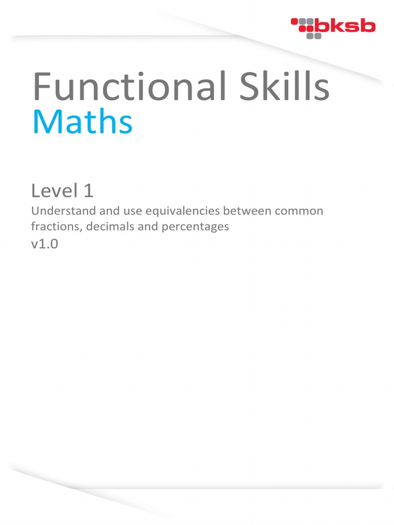 Fractions, Decimals and Percentages. Worksheets. | PDF | Fraction ...