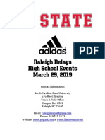 2019 Raleigh Relays High School Meet Information