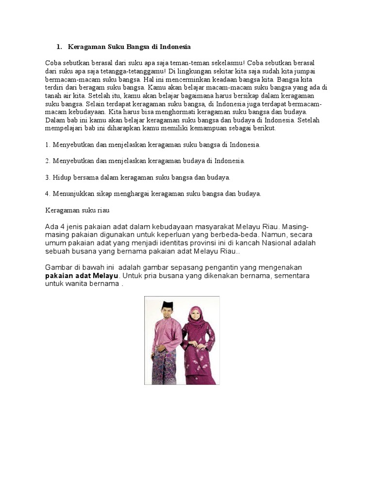 Jelaskan Penyebab Keberagaman Suku Bangsa Di Indonesia