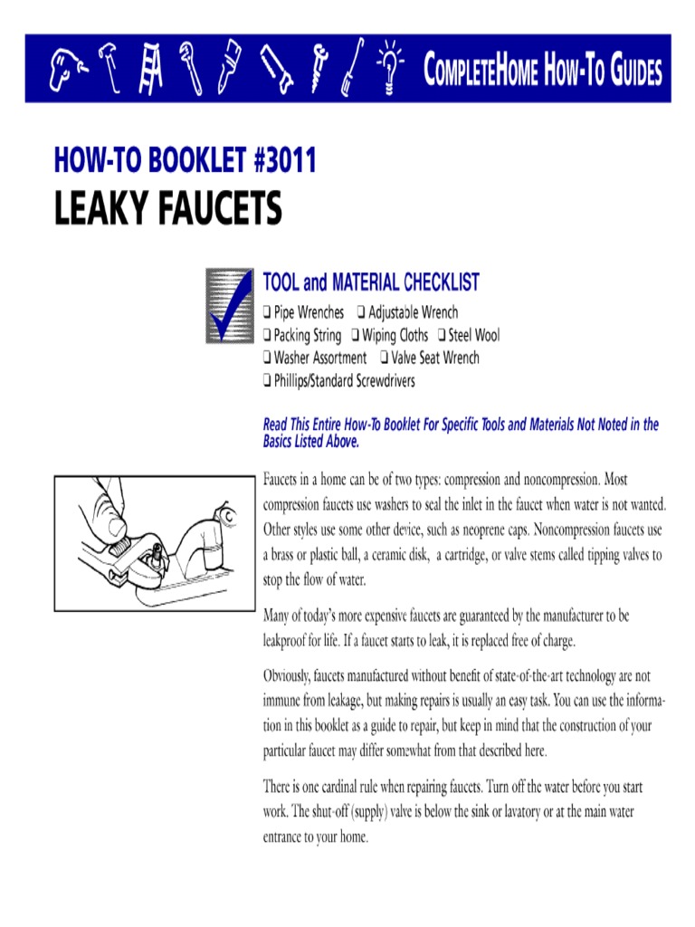 Leaky Faucets Pdf