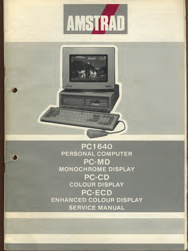 Amstrad PC1640 PC-MD PC-CD PC-ECD Service Manual 300dpi