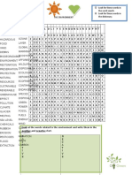 Environmental word search puzzle