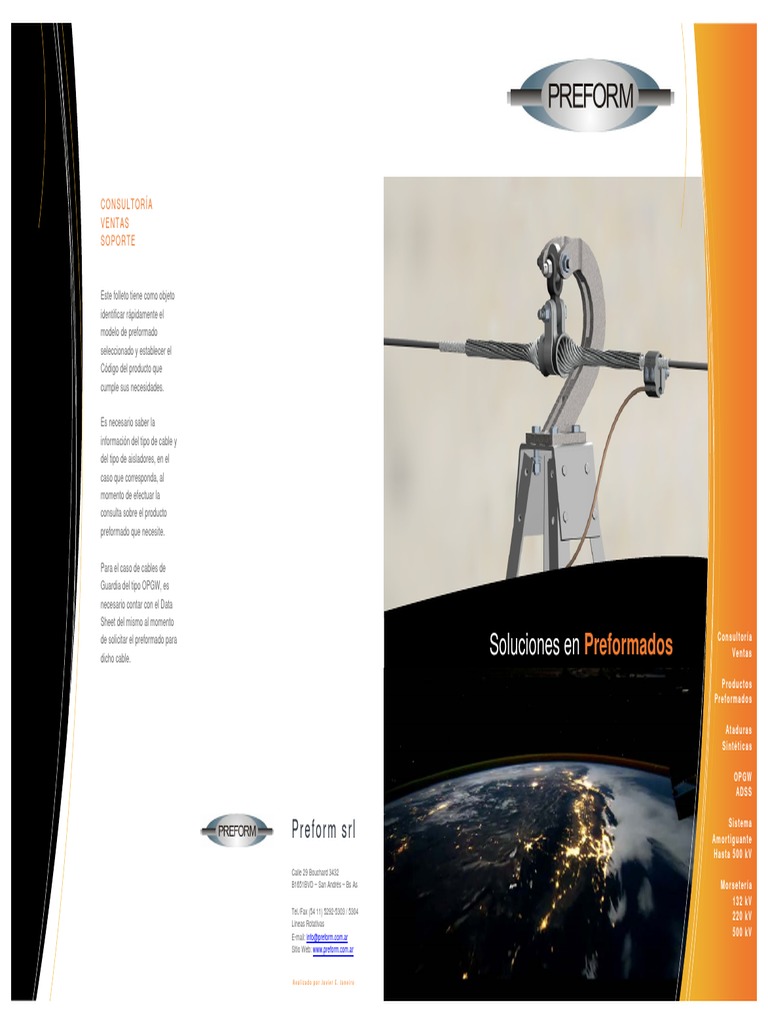 Soluciones en Preformados y Retenciones | PDF | Cable | Aluminio
