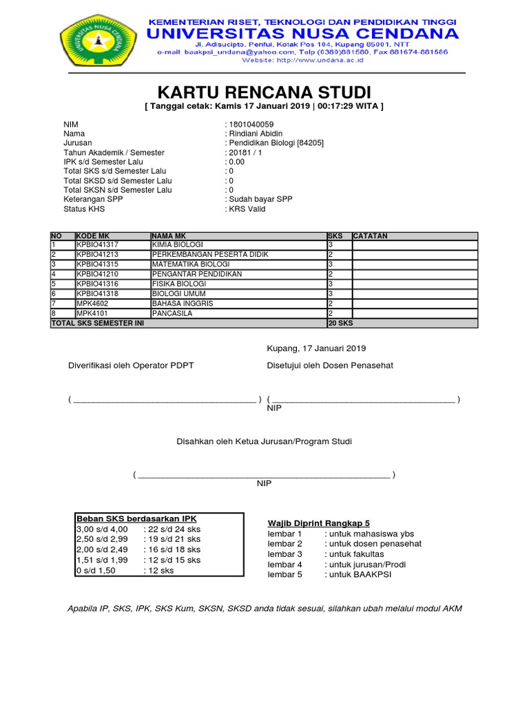 19++ Krs online undana info