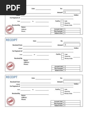 Cash Receipt