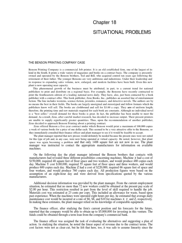 Situational Problems | PDF | Profit (Economics) | Books