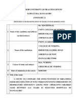 Proforma For Registration of Subjects For Dissertation