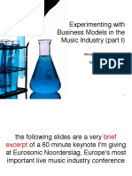 Experimenting With Business Models in The Music Industry (Part I)