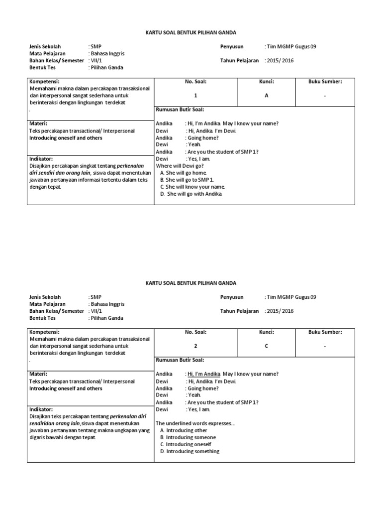 Contoh Soal Analytical Exposition Dalam Bentuk Pilihan Contoh Soal Analytical Exposition Dalam Bentuk Pilihan