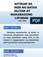 Panitikan Sa Panahon NG Batas Militar at Makabagong Lipunan