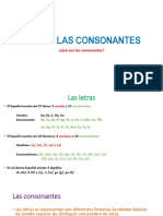 Uso de las consonantes en español