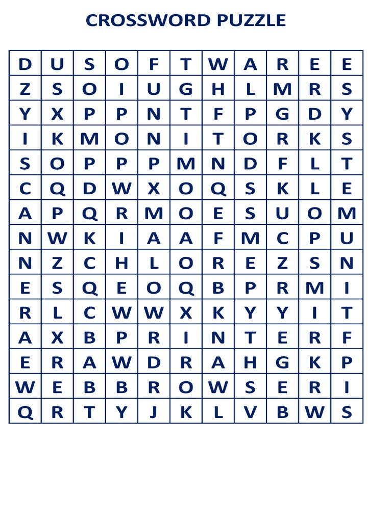 Crossword puzzle computer | pdf