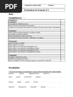 Evaluation de français cm1