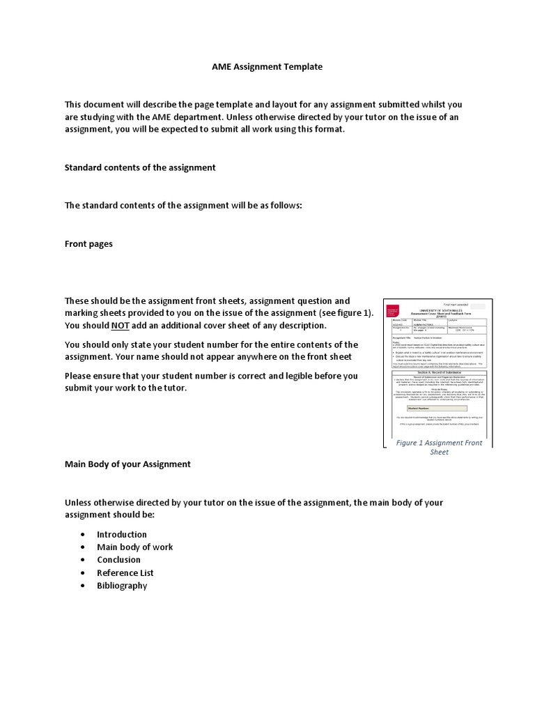 AME Assignment Format Guidelines | PDF | Page Layout | Communication Design