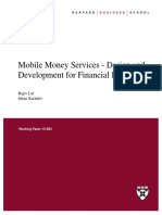 Mobile Money Services - Design and Development for Financial Inclusion