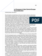 Democratization Processes in East Central Europe: A Theoretical Reconsideration