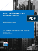 Level 3 Diploma in Retail Skill (Sales Professional)