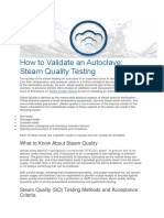 How To Validate An Autoclave: Steam Quality Testing