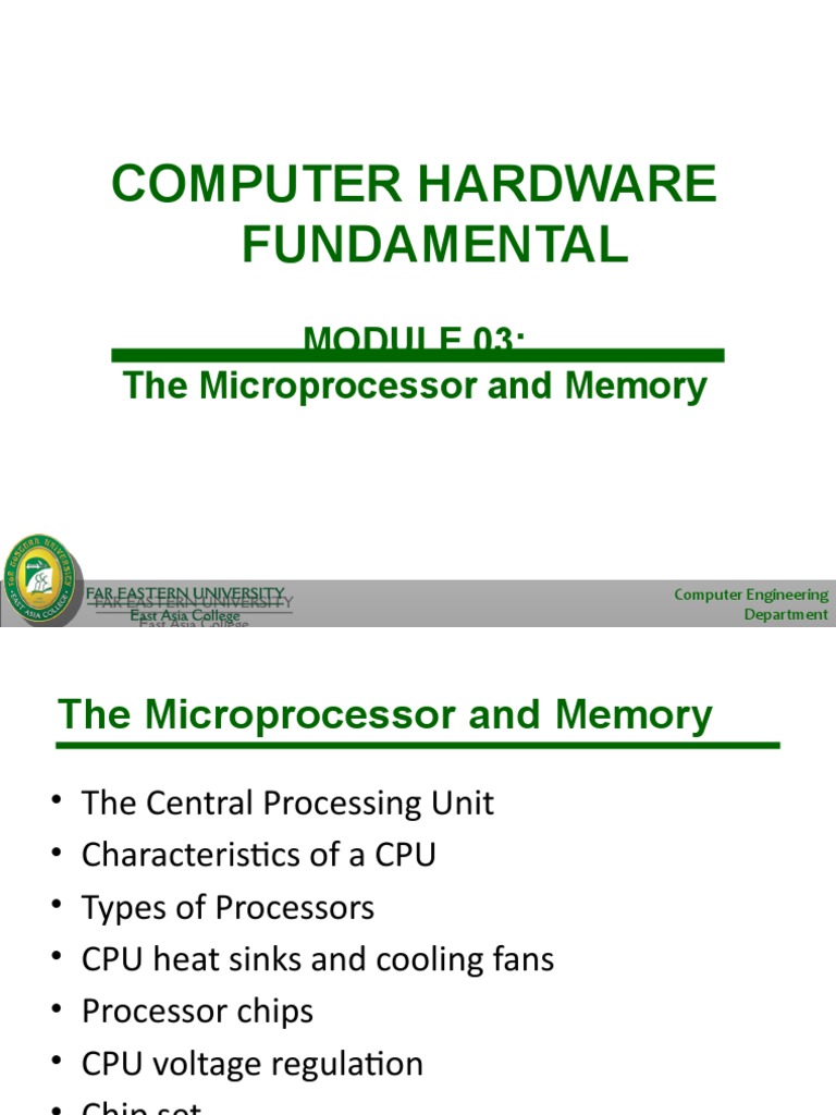 Microprocessor and CPU Fundamentals | PDF | Central Processing Unit ...