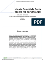 1º Seminário Do Comitê Da Bacia Hidrográfica Do Rio Tarumã-Açu