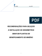 Instalação e seleção de densímetros em plantas de beneficiamento de minério