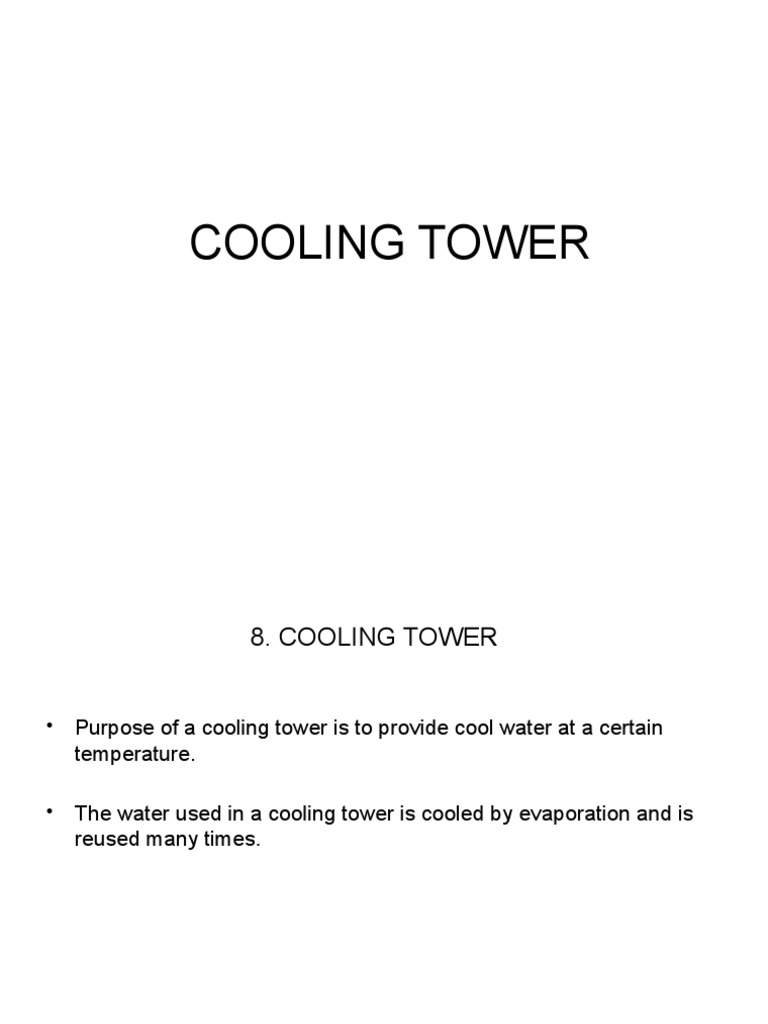 Cooling Tower Fundamentals and Types | PDF | Corrosion | Evaporation