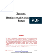 (Sponsor) Simulator Quality Management System: Disclaimer