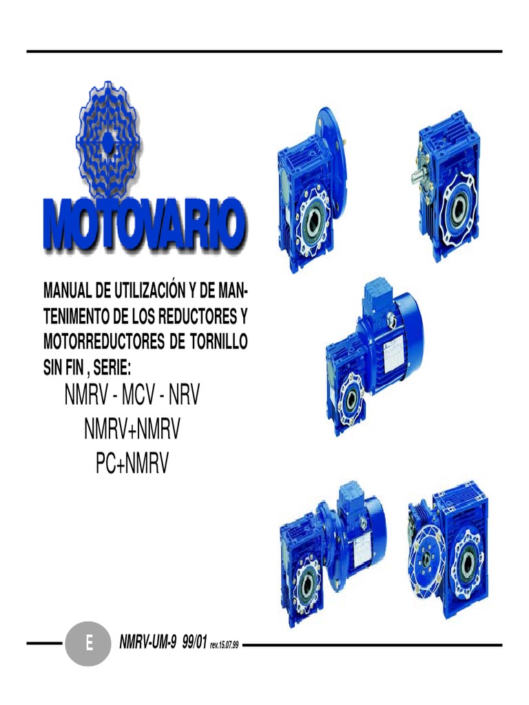 Catalogo de Reductores Motovario PDF Engranaje Transmisión (Mecánica)